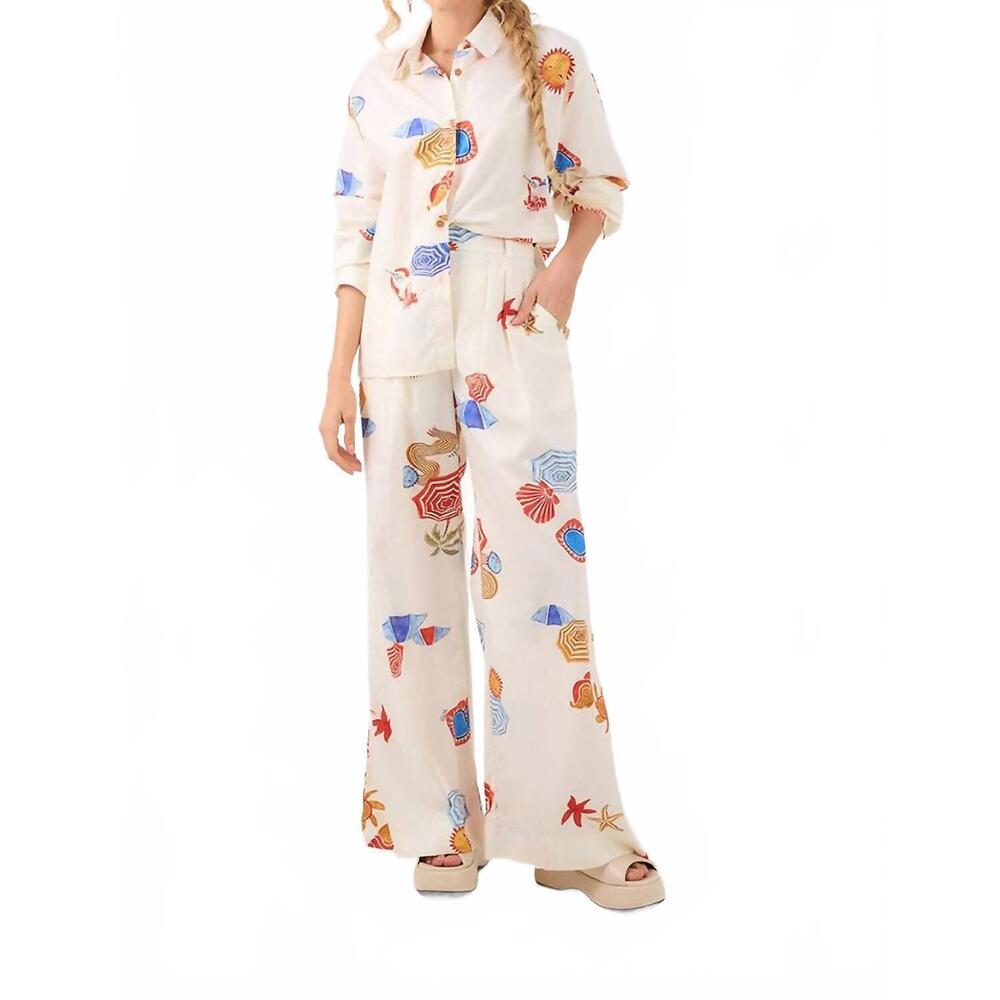 NEW DRESS TO sun print shirt in white